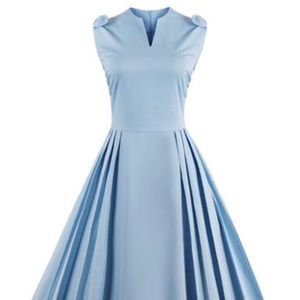 Vintage retro 50’s style women’s dress light blue